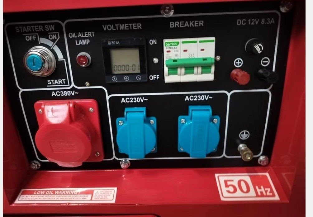 F-power 6.5KW diesel aggregaat 230/380V met sleutel. Nieuw!!, Ophalen, Elektrisch startend, Benzine, Nieuw
