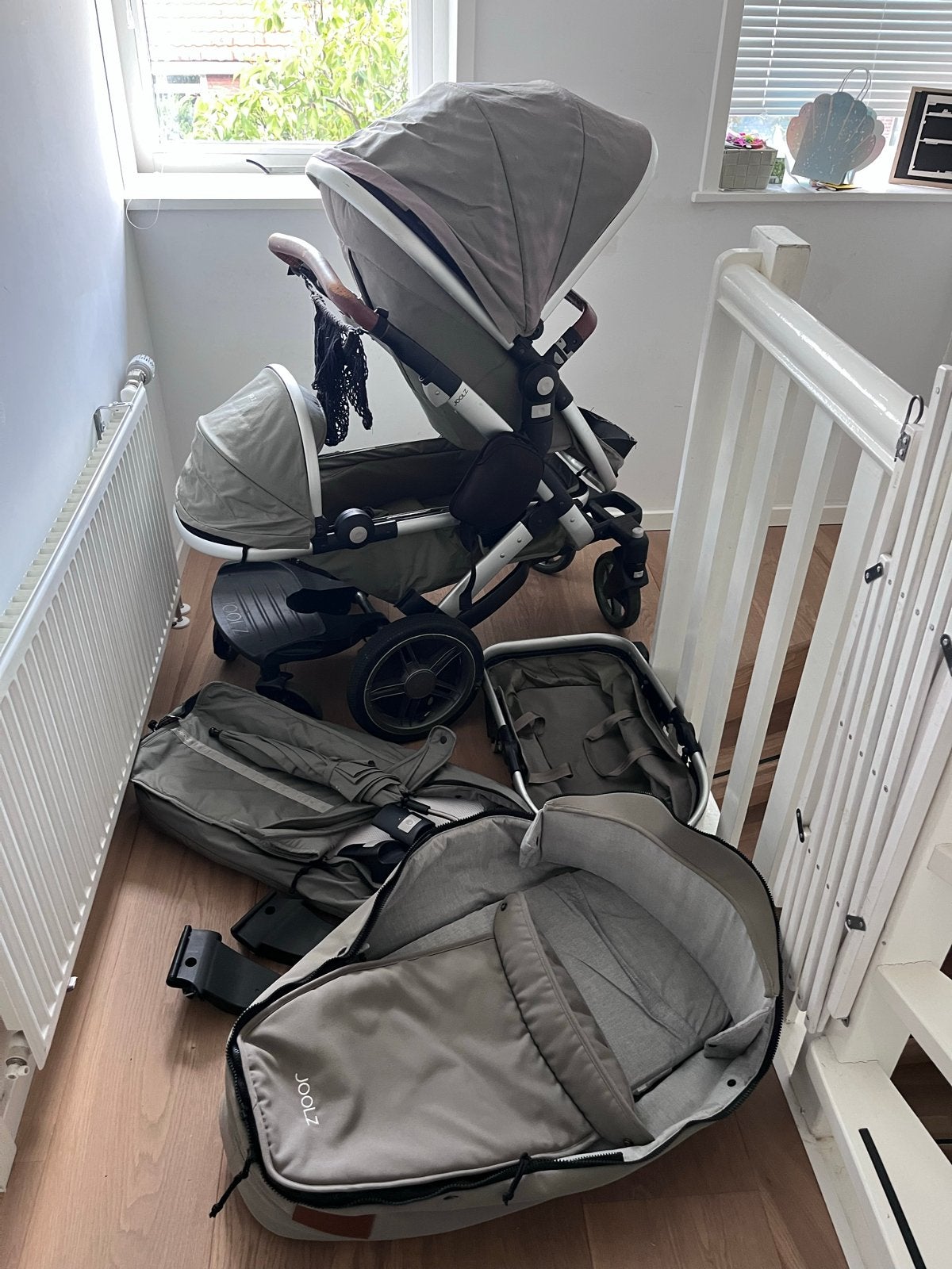 Duo Kinderwagen Joolz Geo Duo Elephant Grey Meerijplankje, Gebruikt, Duowagen, Combiwagen, Ophalen