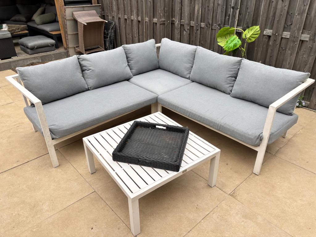 Zeer mooie loungeset van het merk Applebee, Tuin en Terras, Tuinsets en Loungesets, Verzenden, Zo goed als nieuw, Aluminium