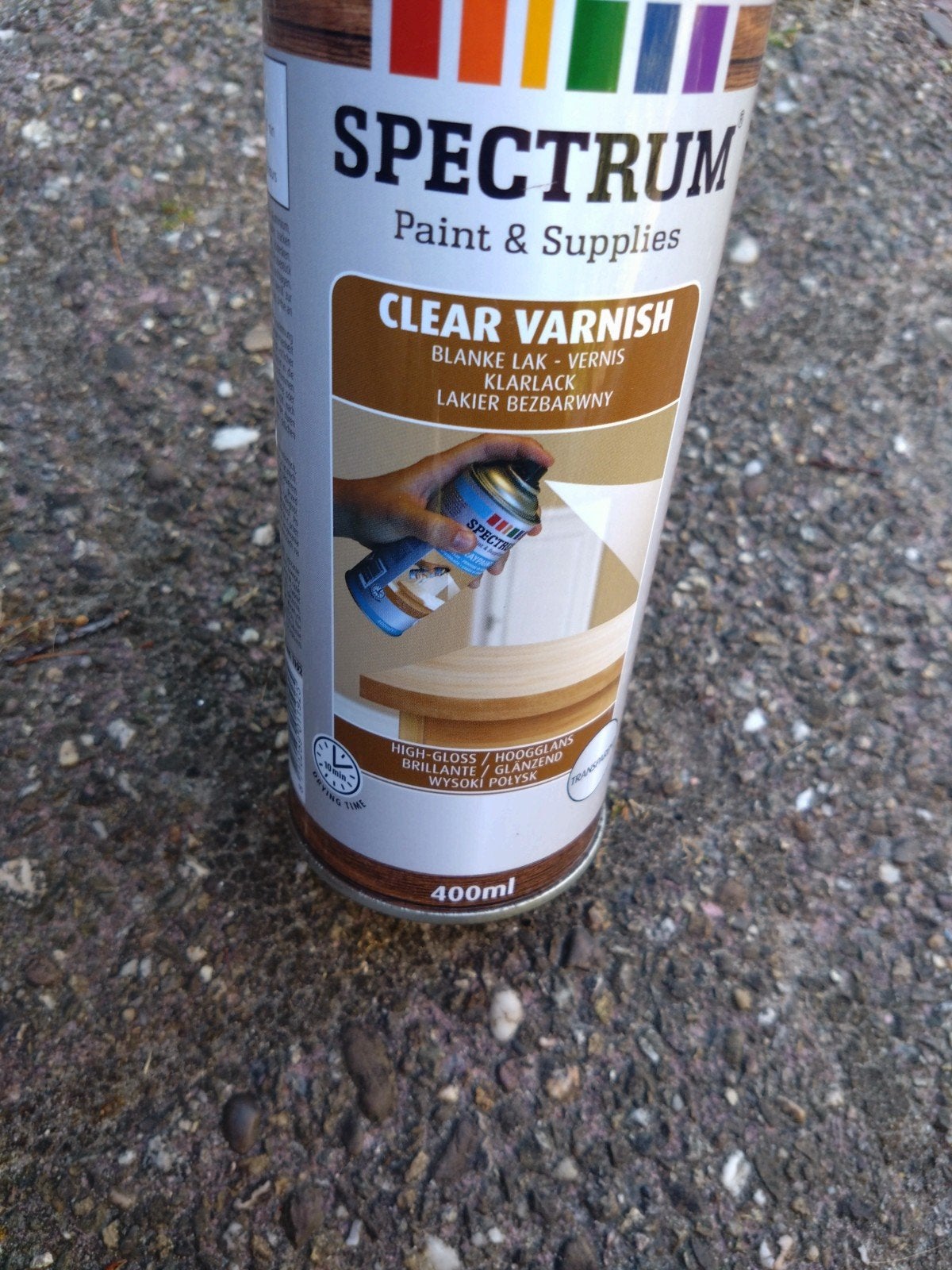 Spectrum Clear Varnish Blanke Lak Spuitbus 400ml, Ophalen, Overige kleuren, Nieuw, Lak