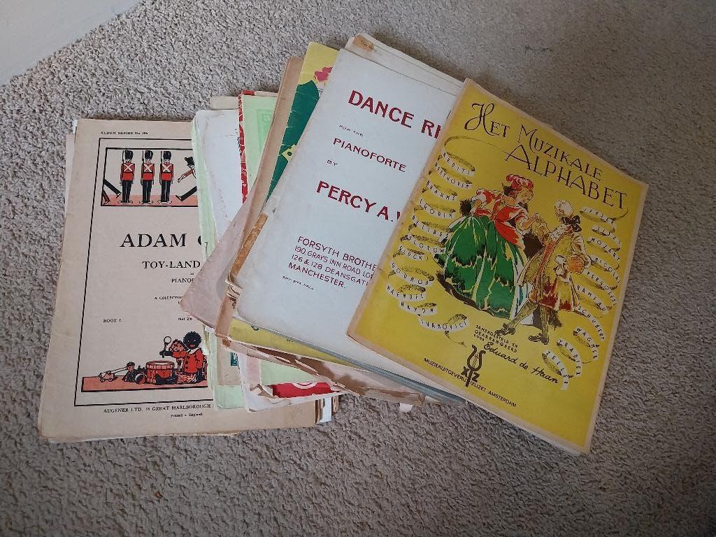 50-er jaren pianoboeken - gratis afhalen, Muziek en Instrumenten, Ophalen, Gebruikt, Overige soorten, Klassiek