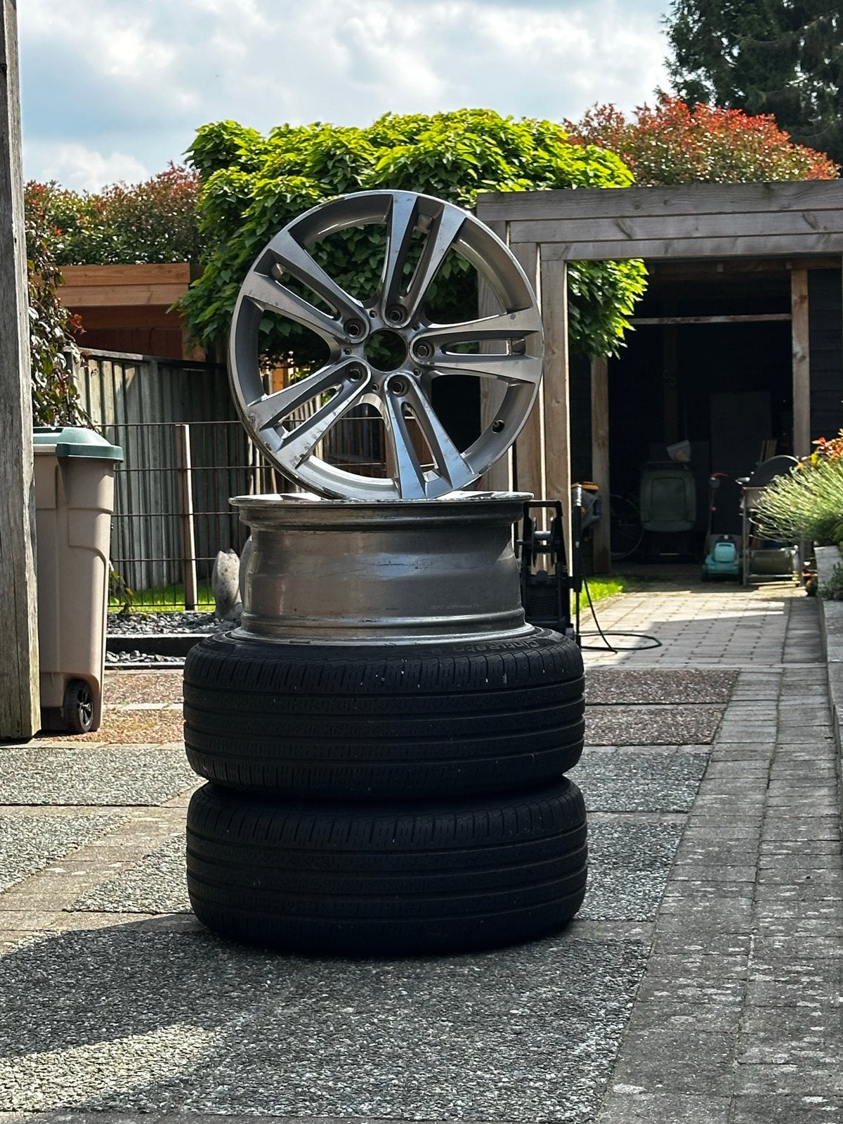 BMW styling 397 met all-season banden  - 225/45 R18, Auto-onderdelen, Banden en Velgen, Ophalen, 18 inch, Gebruikt, Banden en Velgen
