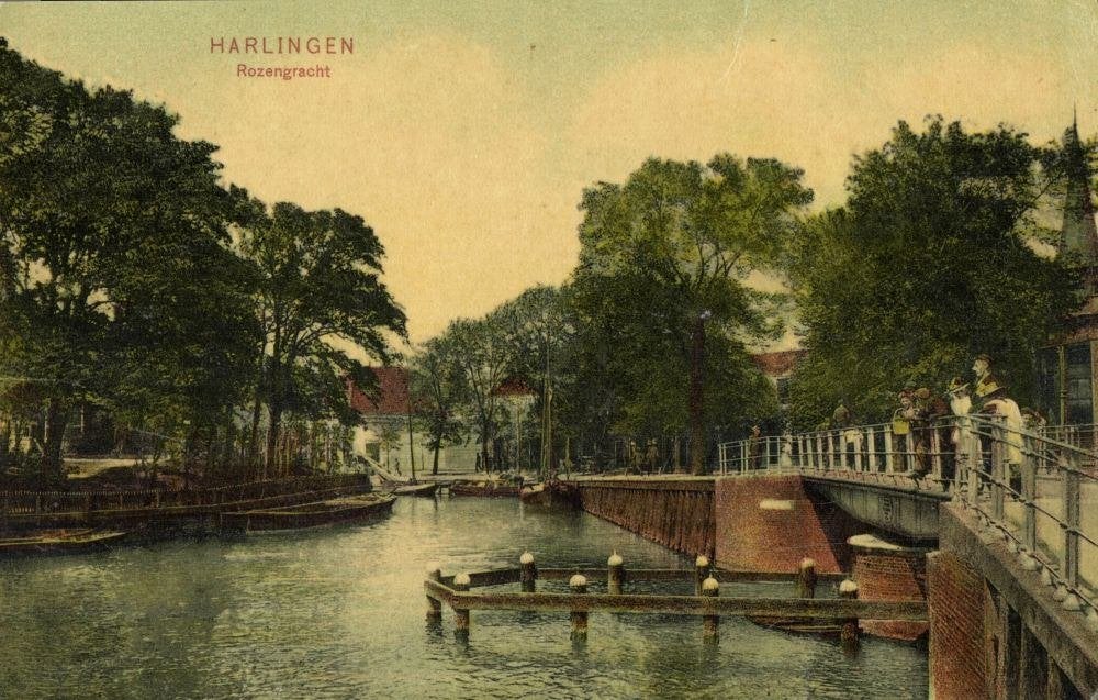 HARLINGEN, Rozengracht (1910s) Ansichtkaart, Verzamelen, Ophalen of Verzenden, Voor 1920, Ongelopen, Friesland