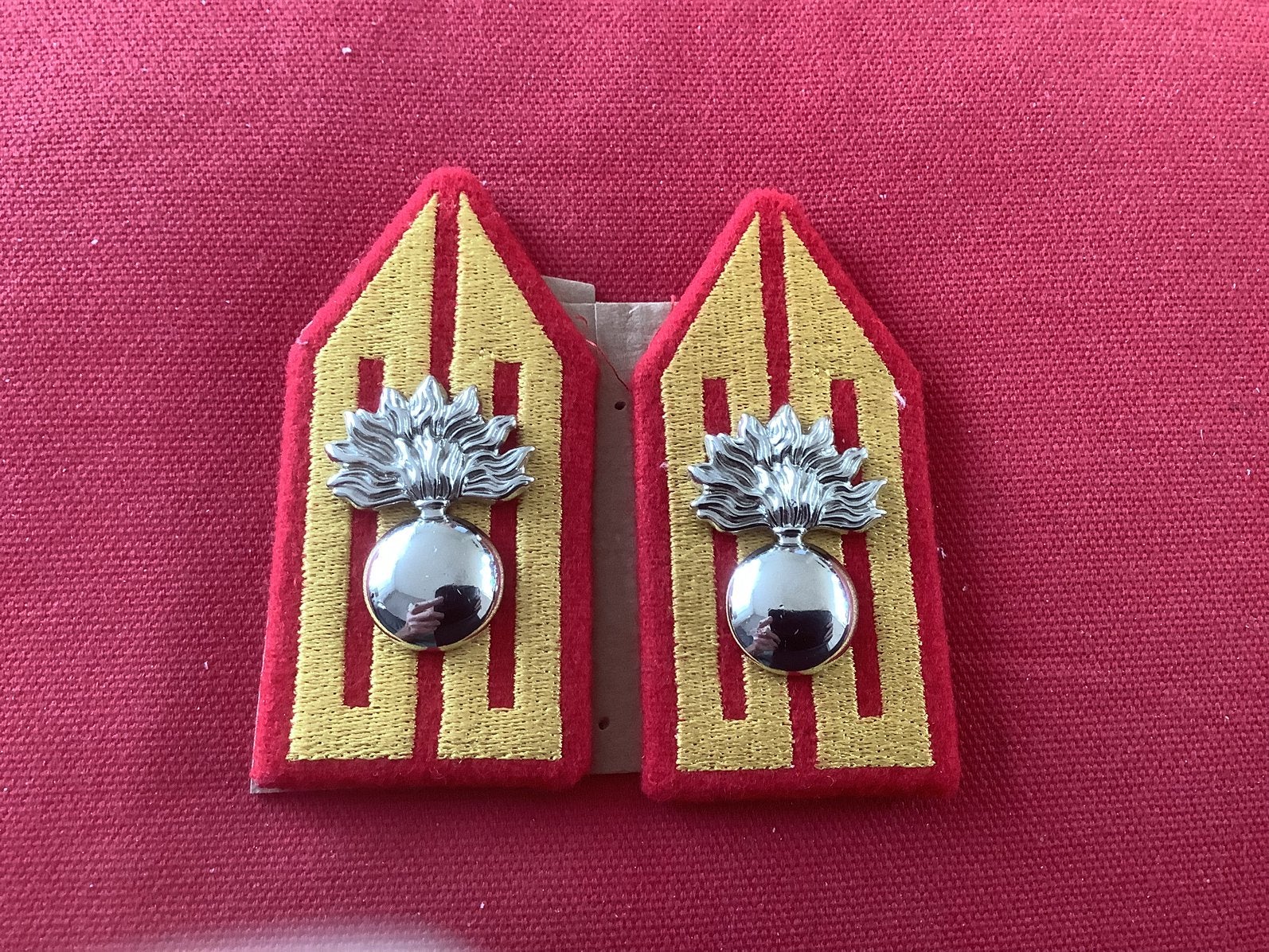 Set Kraagpatten van de KMA, Ophalen of Verzenden, Landmacht, Nederland, Embleem of Badge