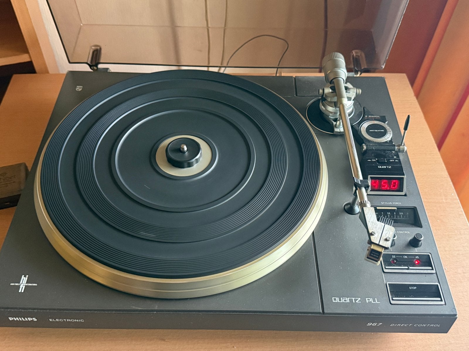 Philips 967 Platenspeler - Zeer Goede Werkende Staat, Ophalen, Philips, Gebruikt, Pitch-regelaar