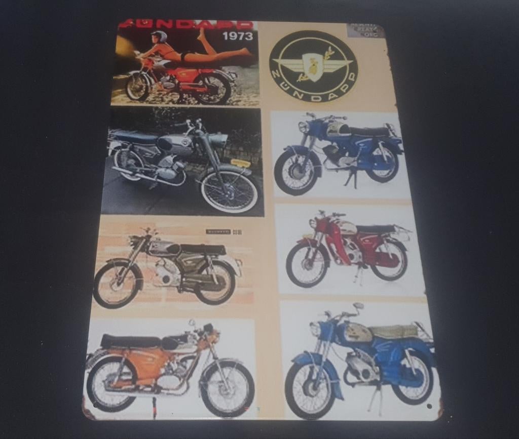 Wandbord van zundapp, perfect voor de man cave, bar, kroeg, Ophalen of Verzenden, Nieuw, Reclamebord