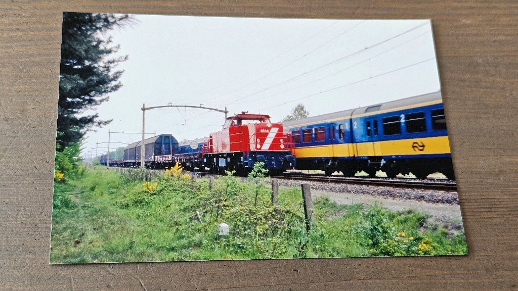 Foto TREIN NS Nederlandse Spoorwegen Diesel Loc 6514 Cargo, Verzamelen, Spoorwegen en Tramwegen, Verzenden, Gebruikt, Trein, Overige typen