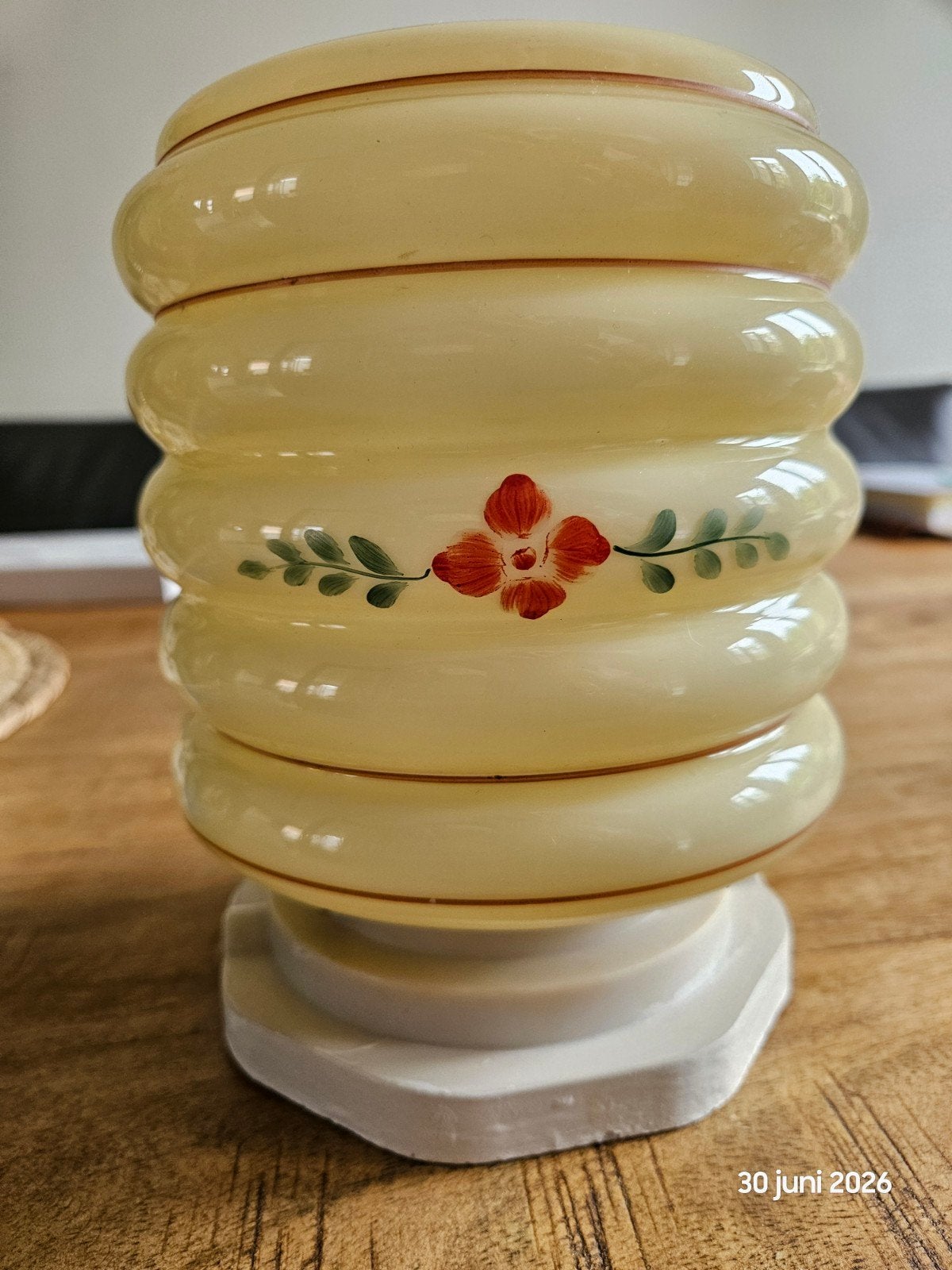 Art Deco Plafonnière met Bloemmotief, Ophalen of Verzenden