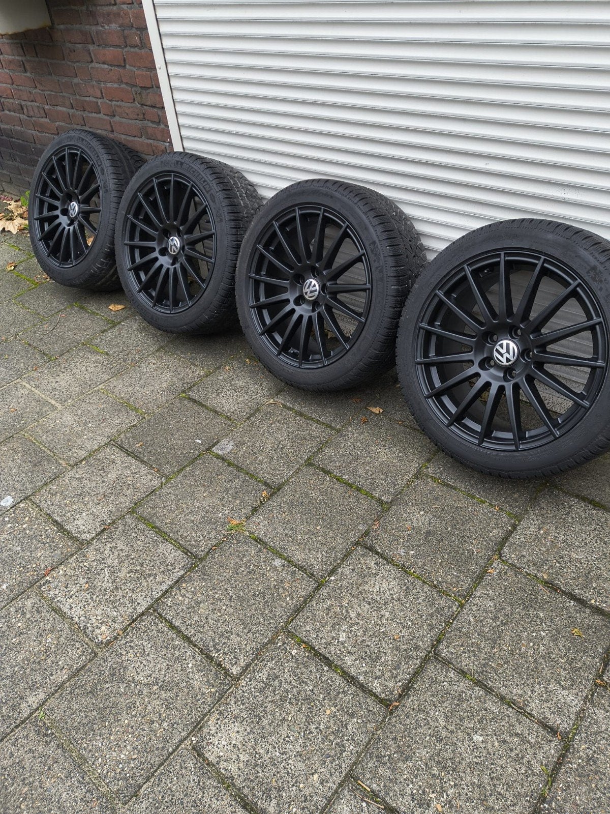 Vw velgen 18 inch banden 5x112 caddy eos golf Audi velgen a4, Ophalen, 18 inch, Overige, Gebruikt