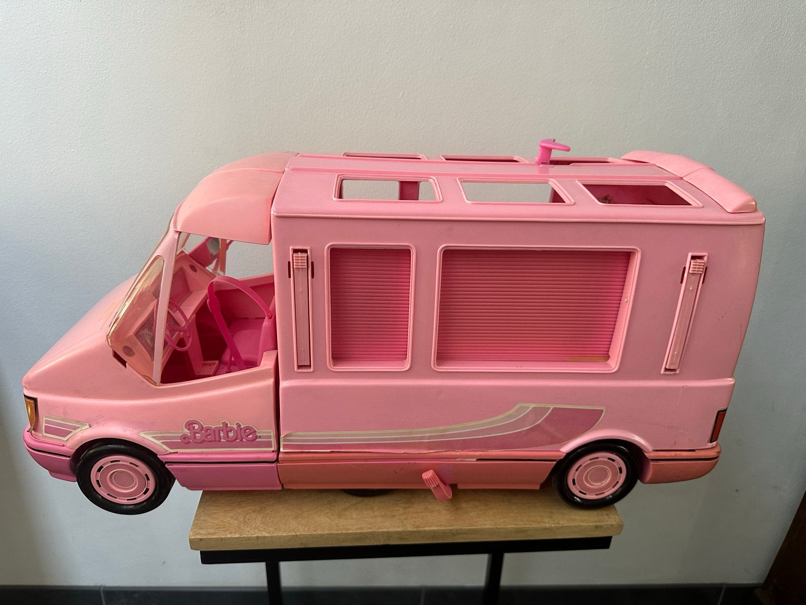 Vintage Barbie Camper - Roze Campervan Speelgoed, Ophalen of Verzenden, Gebruikt