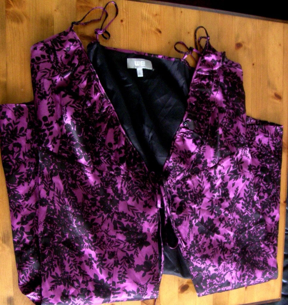 Luxe Zijden WE kamerjas ochtend nachtjapon, maat 38, Kleding | Dames, Pyjama's, Verzenden, Zo goed als nieuw, Maat 38/40 (M)