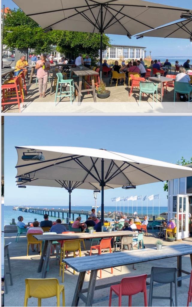Horeca Parasols - 4x4 voorraad direct Beschikbaar, Gebruikt, Kantelbaar, Ophalen of Verzenden, Zweefparasol