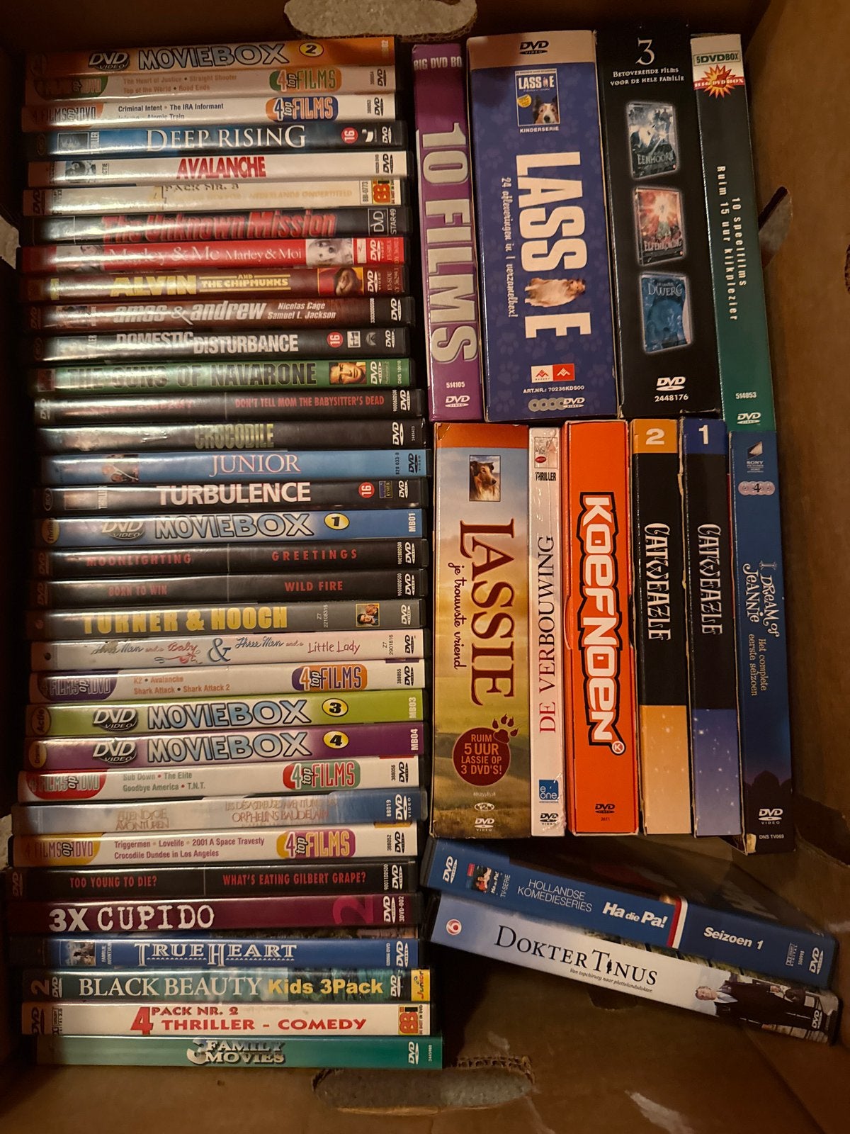 Grote doos vol diverse dvd films en series, Cd's en Dvd's, Ophalen of Verzenden, Gebruikt