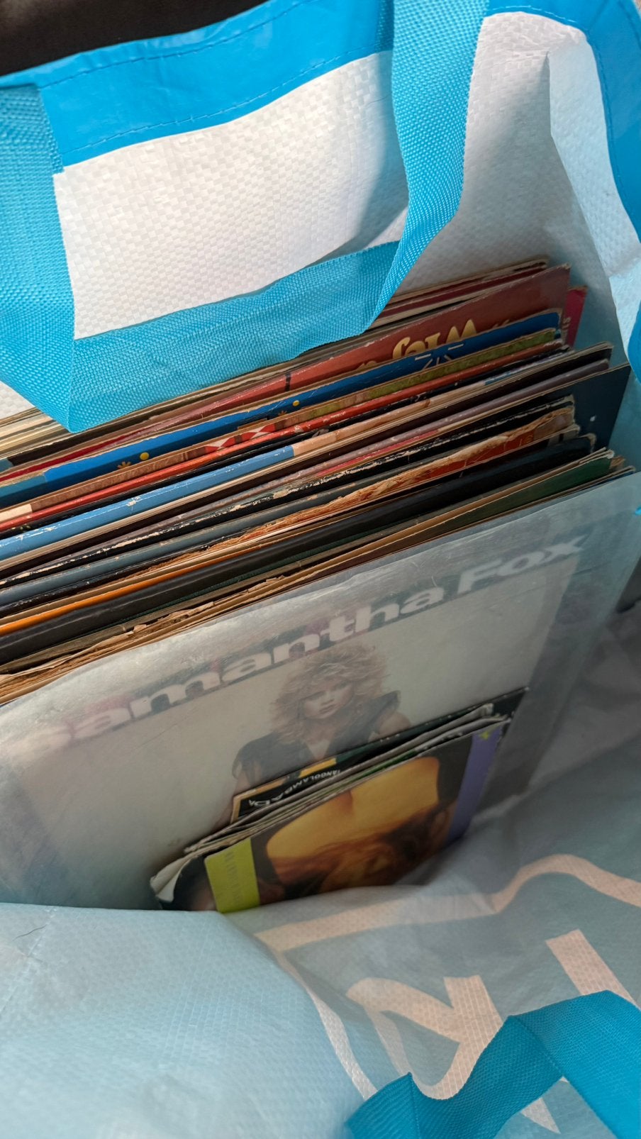2 tassen vol (100x) vinyl LP’s - in 1 koop, Ophalen, LP, Overige genres, 12 inch