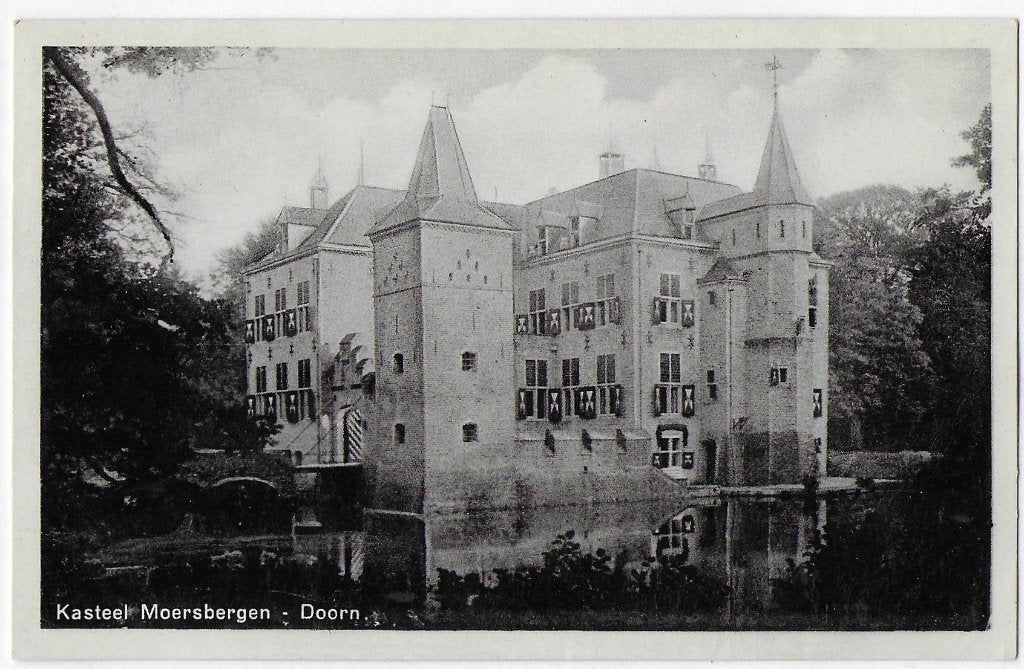 Doorn Kasteel Moersbergen Oude Gelopen Ansichtkaart ( B3498, Verzamelen, Ansichtkaarten | Nederland, Ophalen of Verzenden, 1960 tot 1980