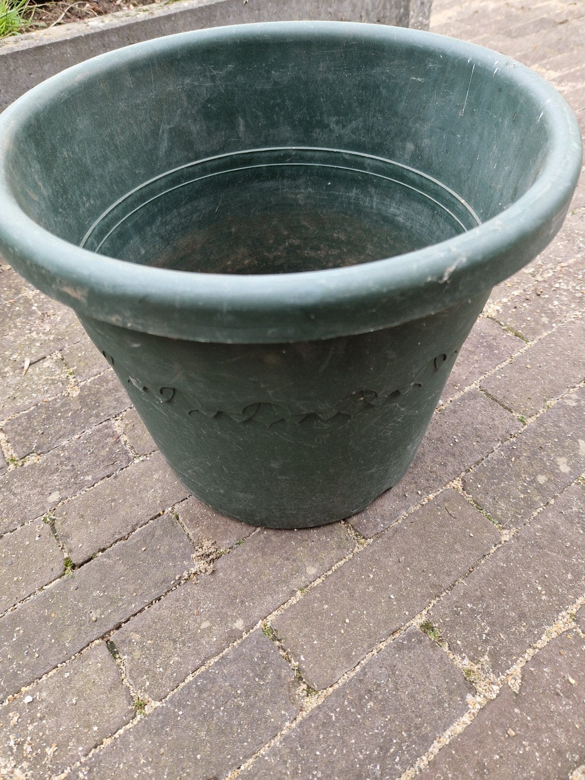 groene plantpot, Ophalen, Kunststof, Gebruikt, Rond