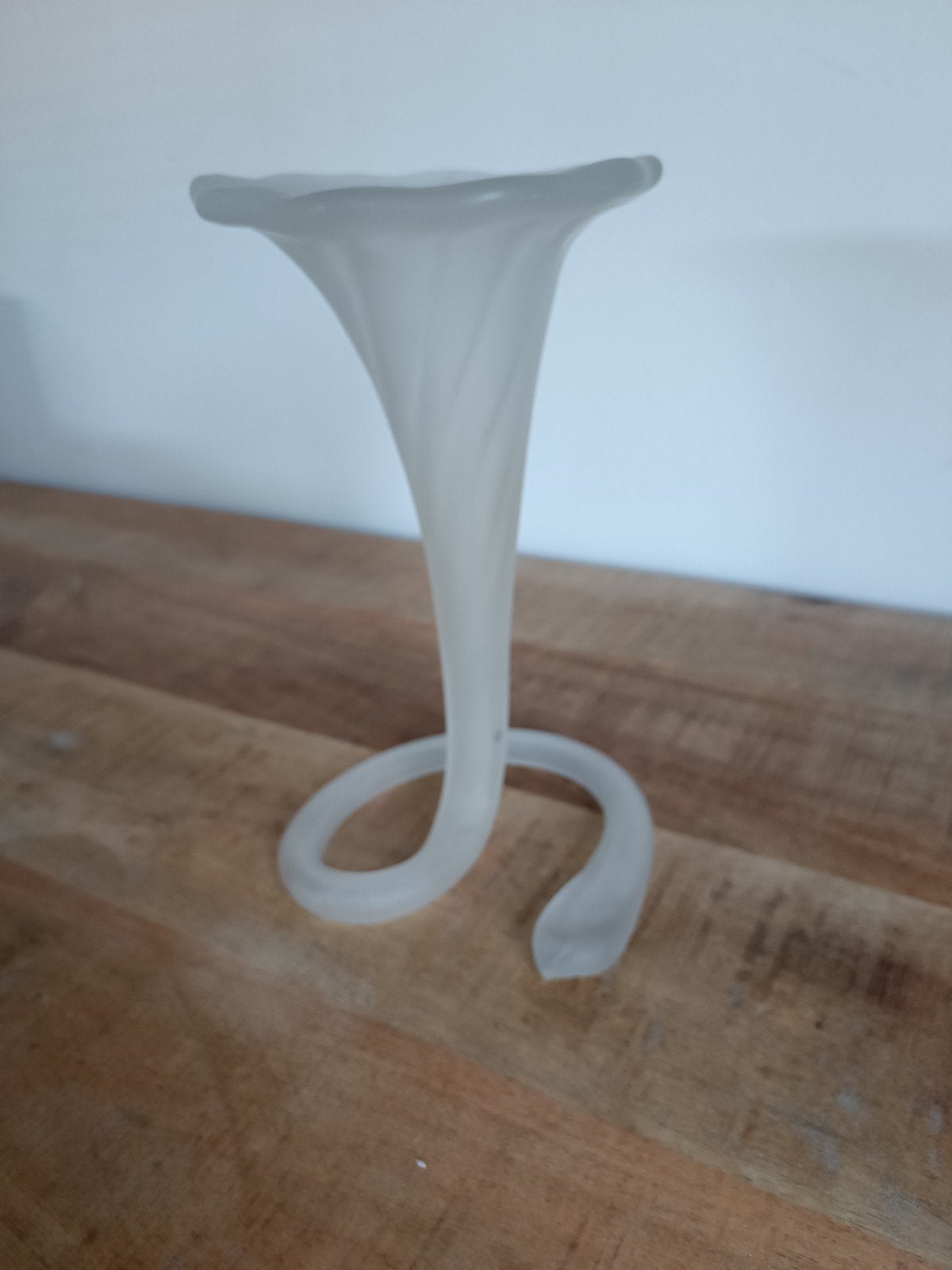 Vintage Italiaanse Trompetvaas Lelievaas, Murano glas stijl, Ophalen, Overige kleuren, Glas, Minder dan 50 cm