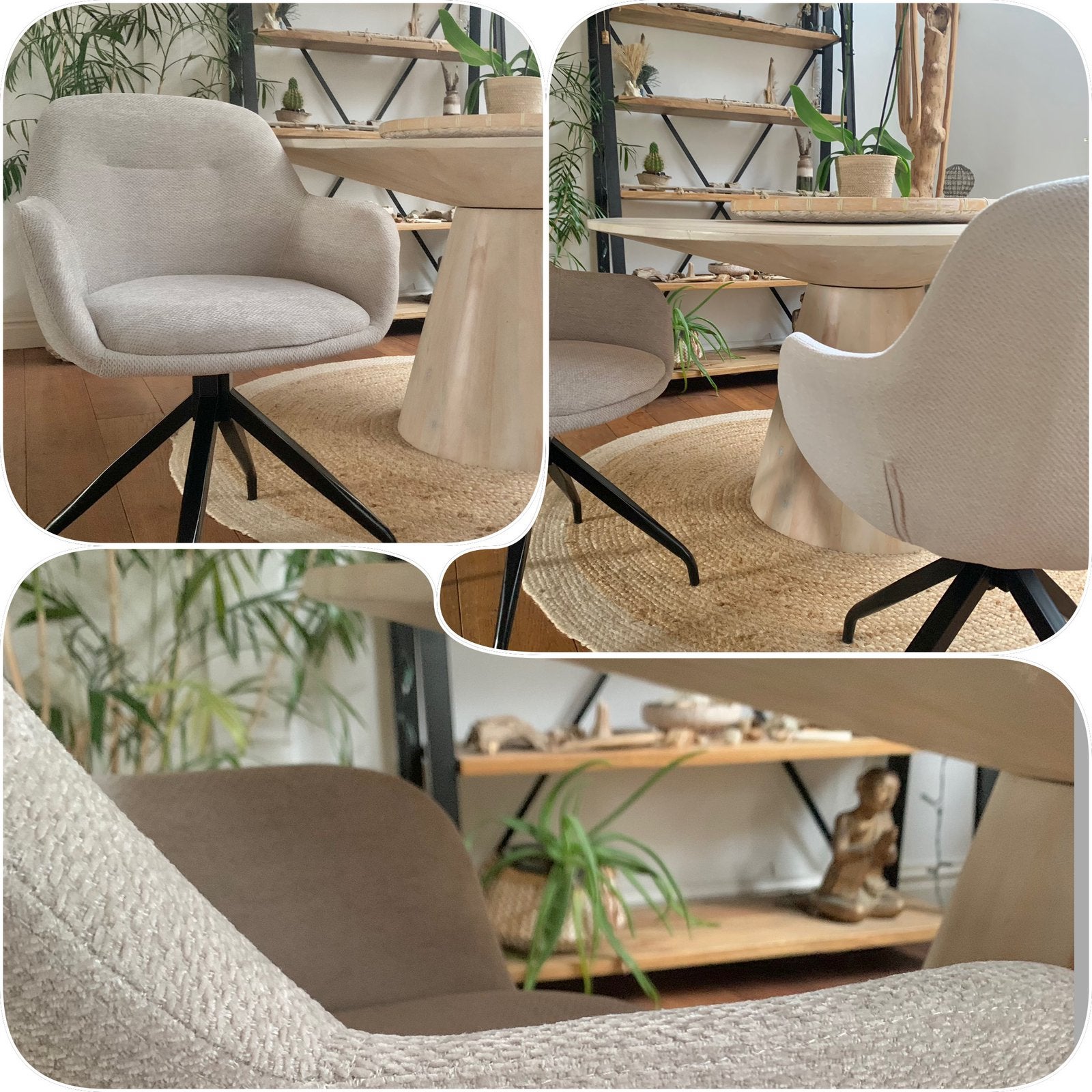 8 Ayla champagne - draaibare eetkamerstoelen - fotoshoot, Ophalen, Overige kleuren, Zo goed als nieuw, Metaal