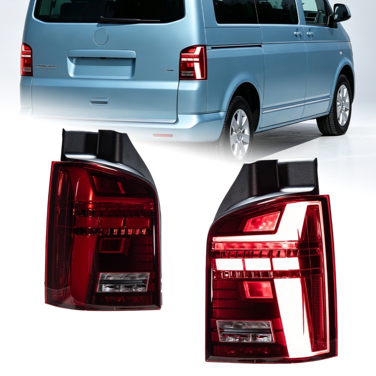 VW Multivan T5 2010-2015 LED Achterlichten Remlicht upgrade, DK Motion, Volkswagen, Nieuw, Ophalen of Verzenden