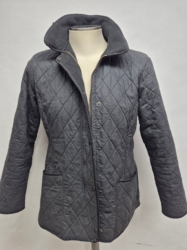 Barbour 'Soft Duracotton Polarquilt' winterjas. Maat 40, Maat 38/40 (M), Barbour, Blauw, Ophalen of Verzenden