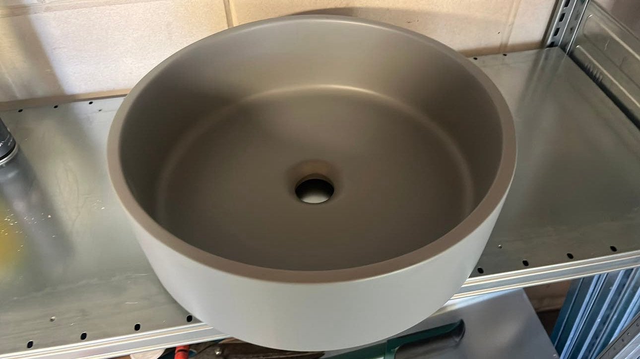 Waskom grijs bruin 42cm, Ophalen, Zo goed als nieuw, Bruin