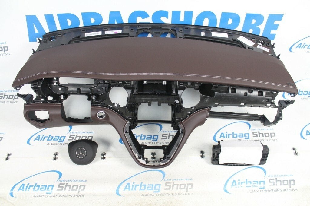 Airbag set - Dashboard bruin leer Mercedes V klasse V447, Auto-onderdelen