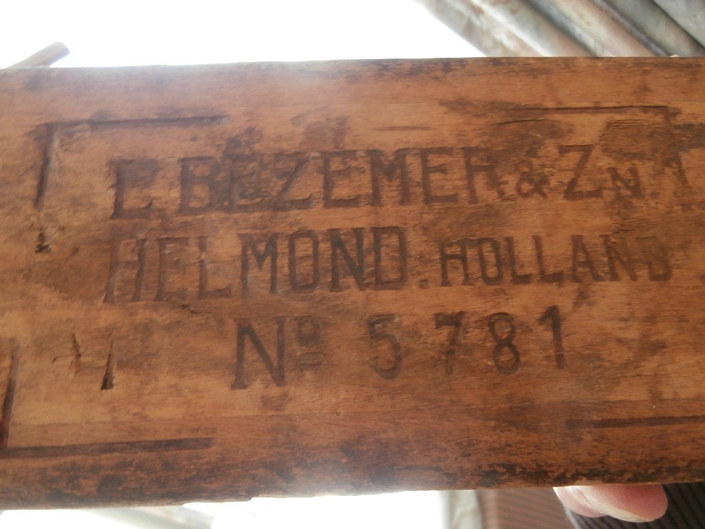 Sigarenplank van hout antieke sigaar E Bezemer en ZN Helmond, Ophalen of Verzenden