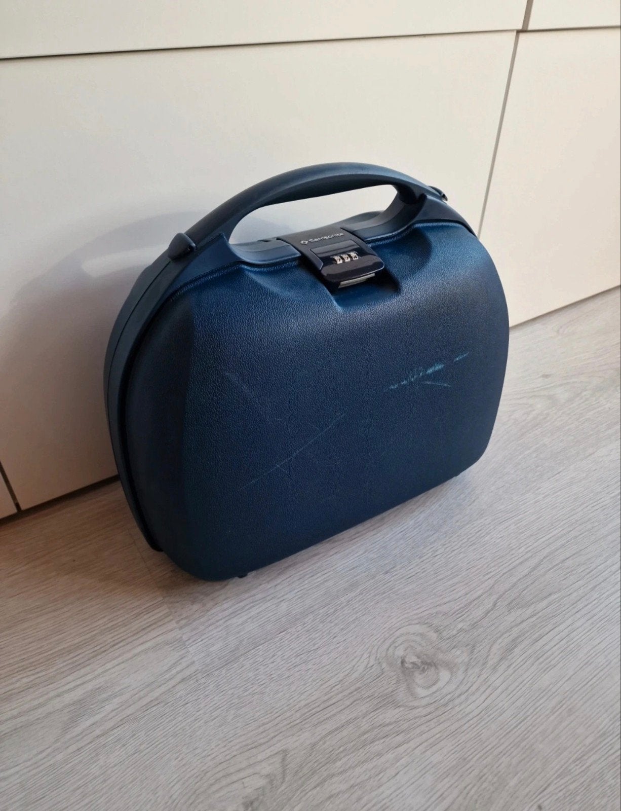 Samsonite beautycase, Ophalen, Gebruikt, Blauw, Met slot