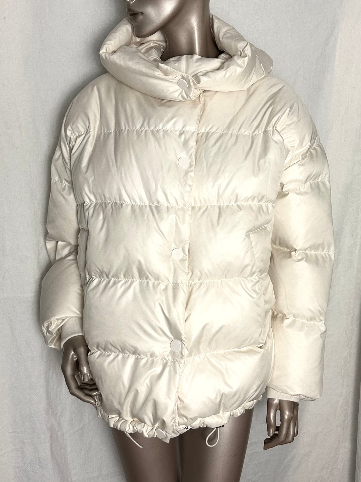 Maura Claudia Strater dons jas mt 38 ( valt40/42) Oversize, Maat 38/40 (M), -, Wit, -