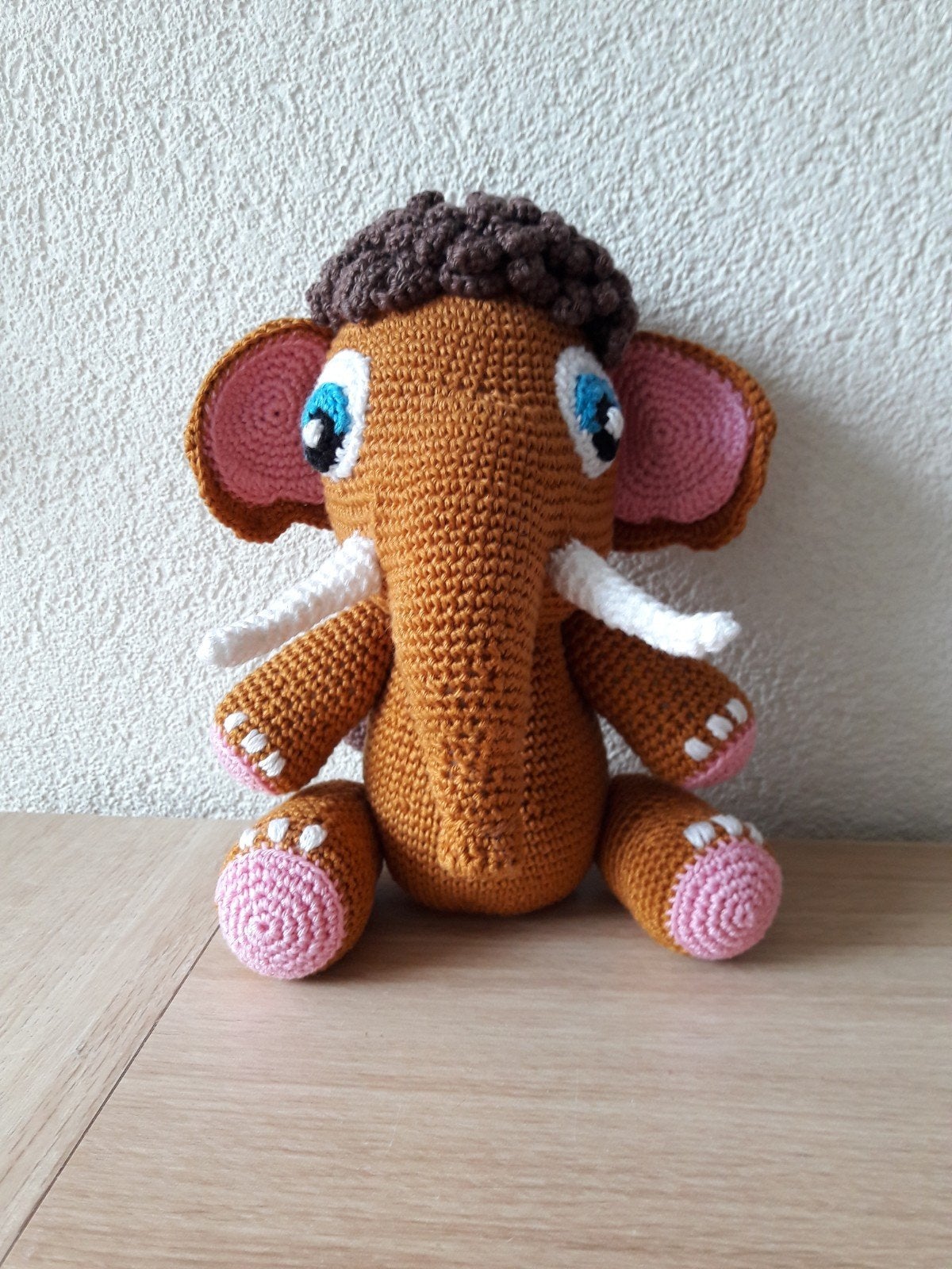 Gehaakte mammoet knuffel - Manny van Ice Age, Overige merken, Nieuw, Ophalen of Verzenden, Middelgroot (20 tot 80 cm)