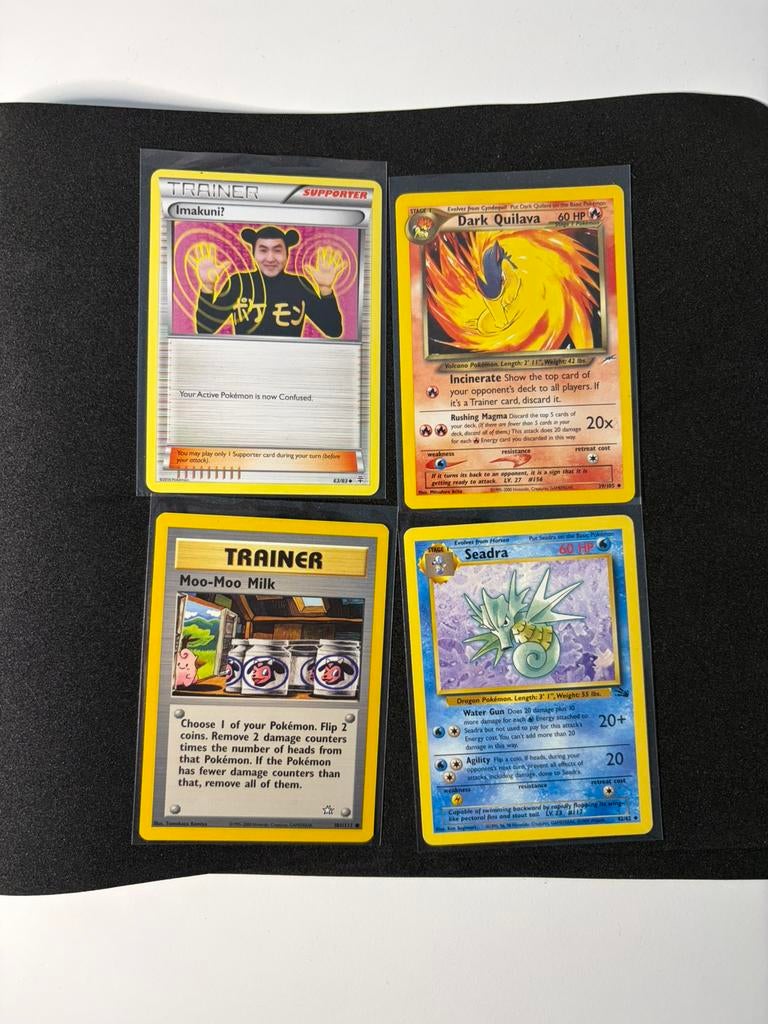 Pokemon card lot - Vintage - met Dark Quilava 39 Neo Destiny, Ophalen of Verzenden, Zo goed als nieuw, Meerdere kaarten
