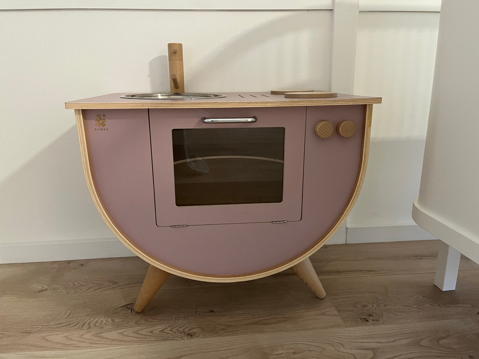 Sebra Speelkeuken Hout Roze - Zo goed als nieuw, Ophalen, Zo goed als nieuw, Hout, Speelkeuken