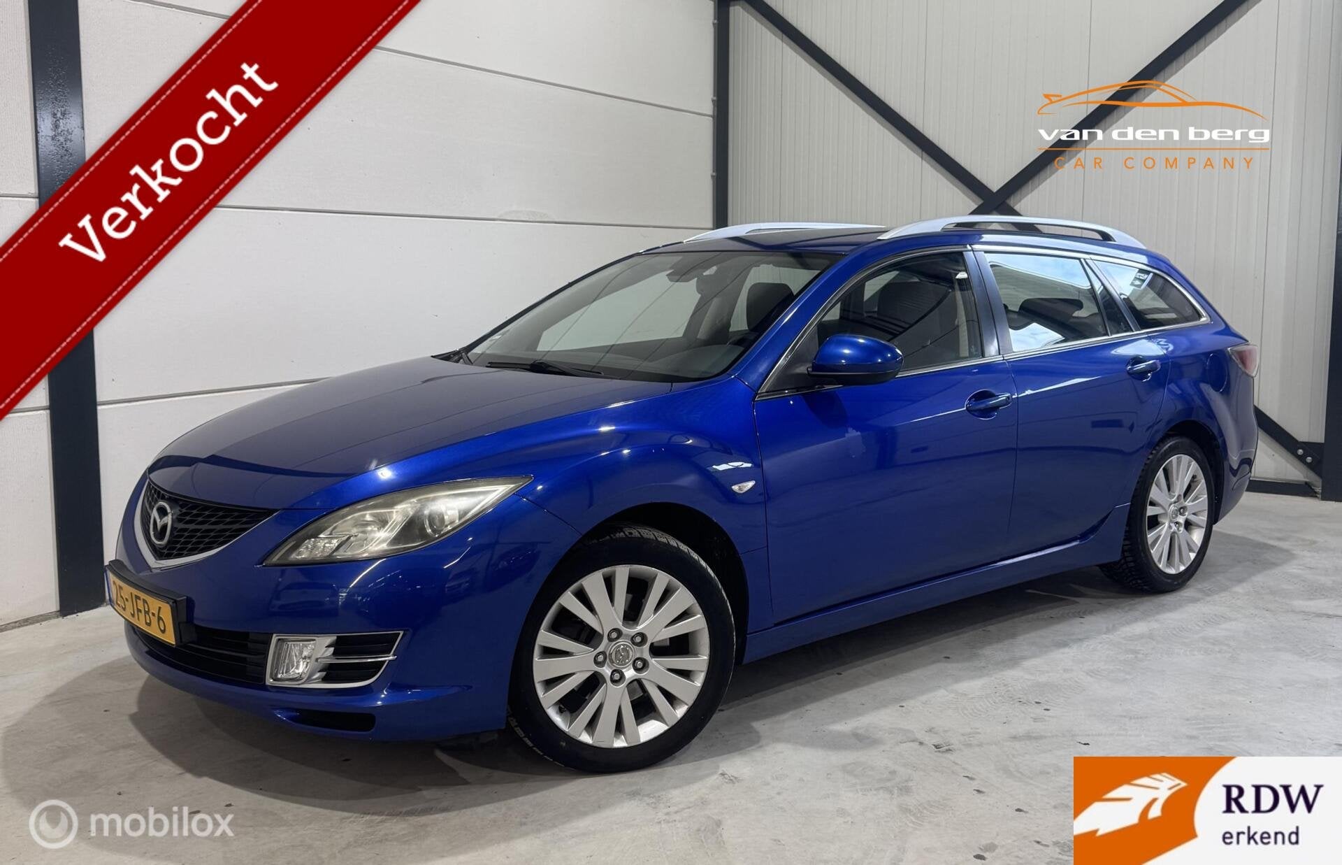 Mazda 6 Sportbreak 1.8 Business Climate en Cruise, Trekhaak, Auto's, Voorwielaandrijving, Stof, Gebruikt, Zwart
