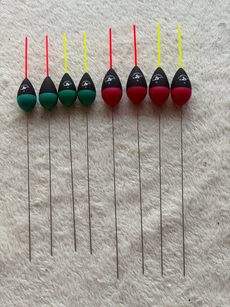 adv 163 / NIEUW serie 8 dobbers TUBERTINI, Ophalen of Verzenden, Nieuw, Dobber of Lood