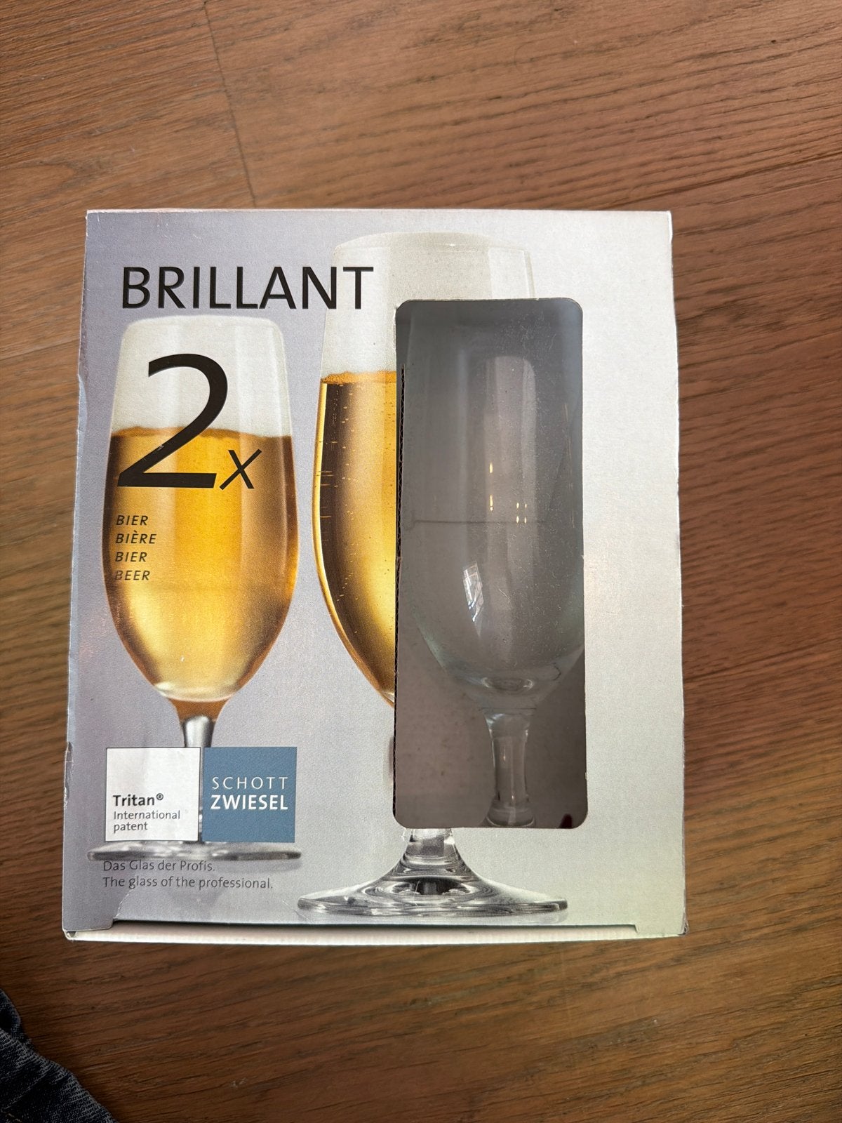 Bierglazen - Set van 2, Nieuw, Ophalen of Verzenden, Overige merken, Glas
