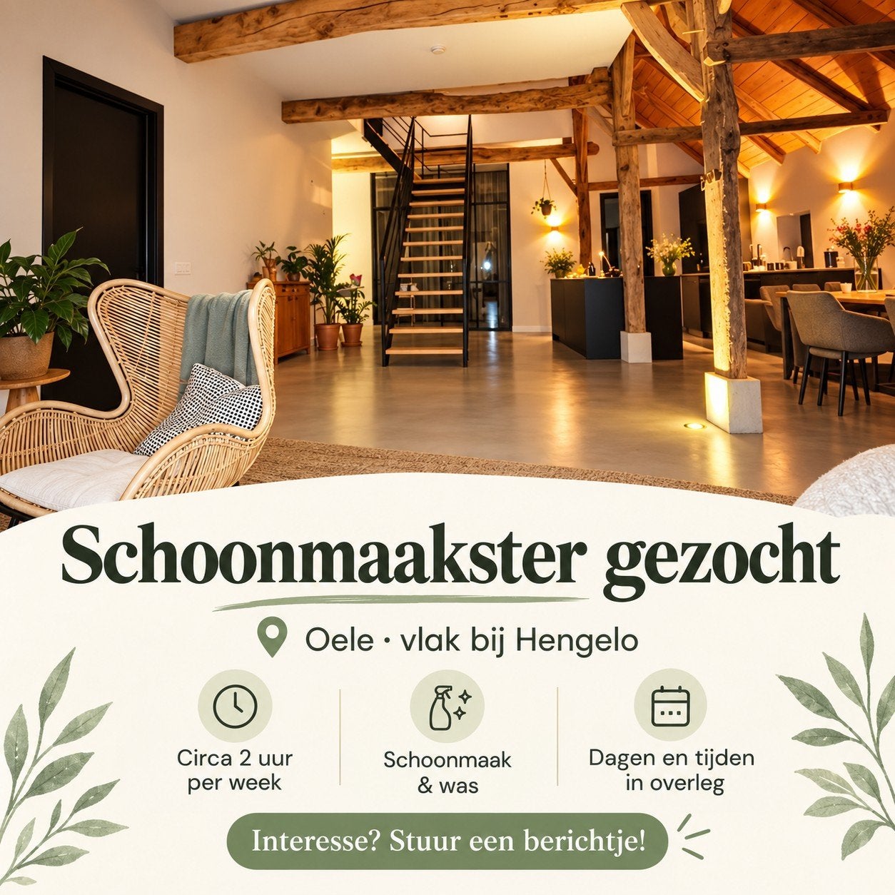 Schoonmaakster gezocht!, Schoonmaken woning
