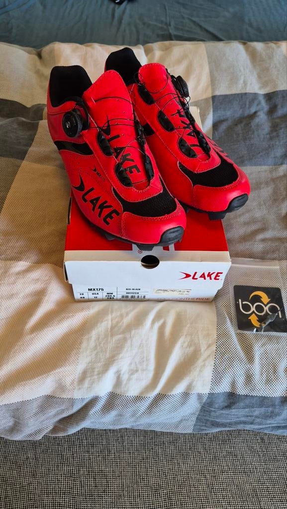 Lake MX175 mountainbike schoenen rood maat 46 "nieuwstaat", Ophalen of Verzenden