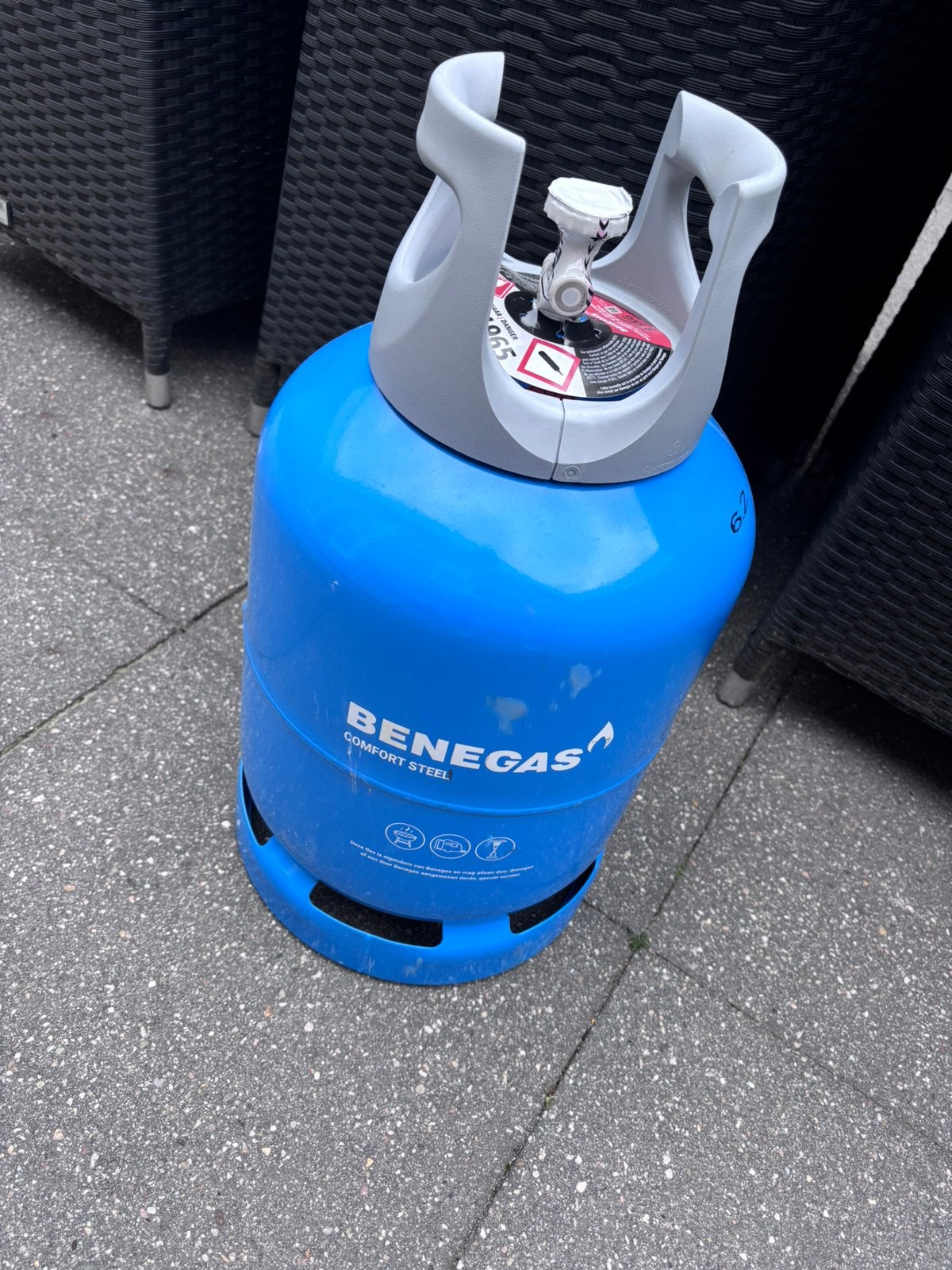 Benegas Comfort Steel gasfles 9,5kg bbq camping nieuw, Ophalen, Nieuw