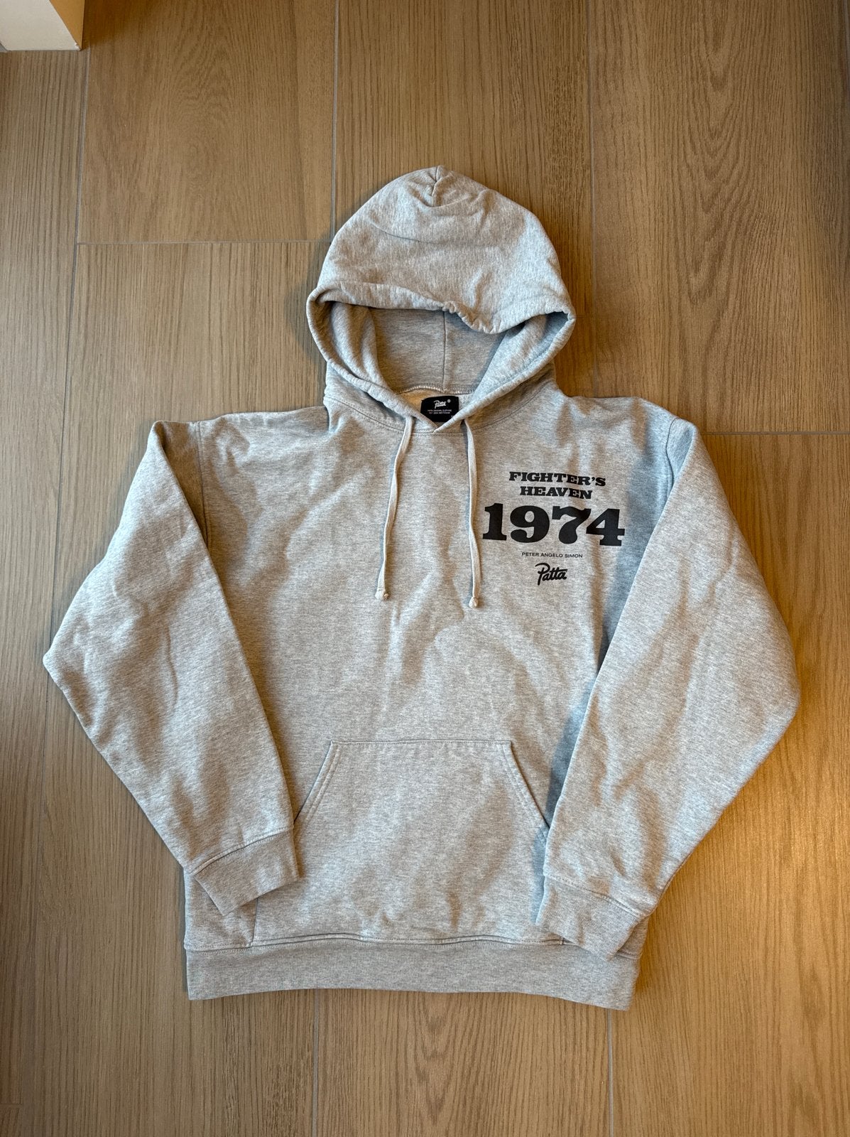 Patta Hoodie 'Fighter's Heaven 1974' - Maat M, Kleding | Heren, Ophalen of Verzenden, Zo goed als nieuw, Maat 48/50 (M), Grijs