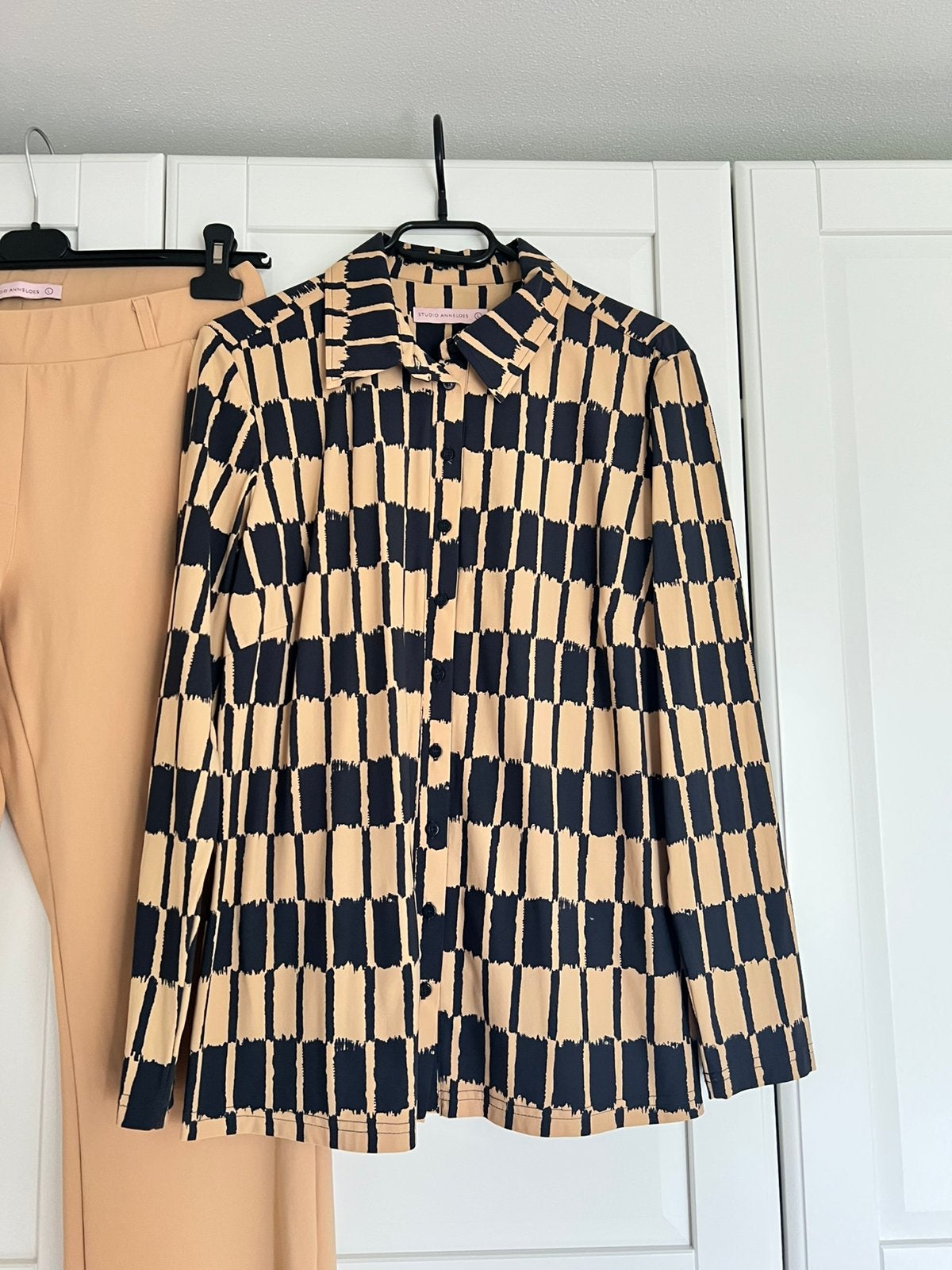 Studio anneloes set L block blouse & flair bonded broek, Overige kleuren, Maat 42/44 (L), Ophalen of Verzenden, Zo goed als nieuw
