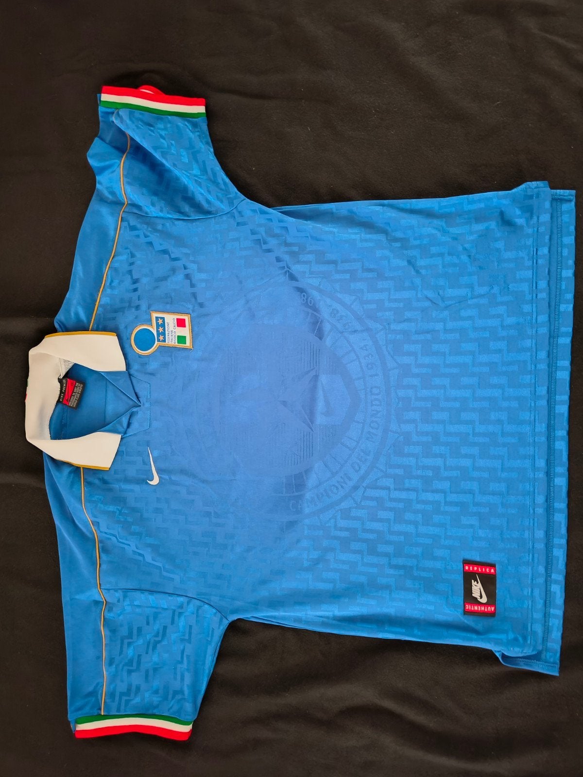 Vintage Nike Italië Voetbalshirt 1996 XXL - Blauw, Kleding | Heren, T-shirts, Blauw, Nike, Overige maten, Ophalen of Verzenden