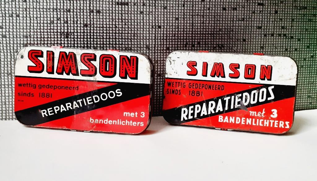 simson 2 blikken leeg, Verzamelen, Ophalen of Verzenden, Gebruikt, Overige