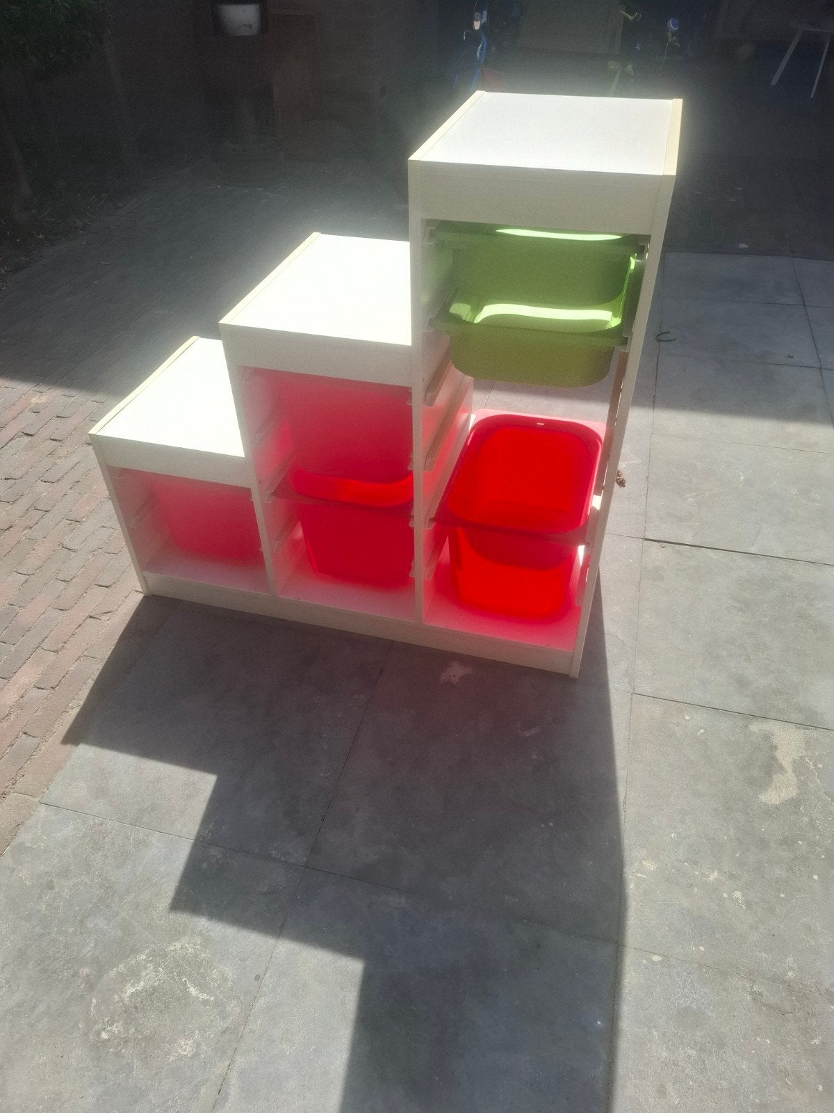 IKEA Trofast Kinderkast met lades - Wit/Rood/Groen, Ophalen, Gebruikt, Kast, 75 tot 100 cm