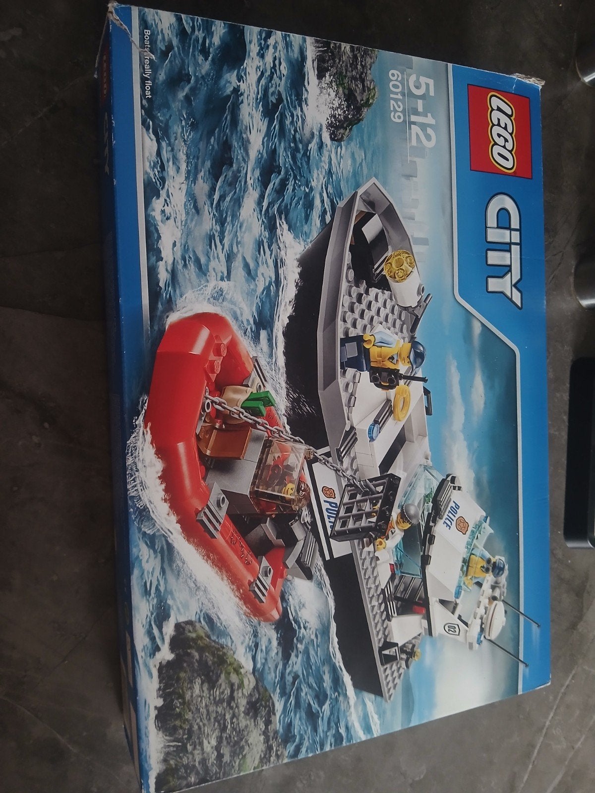 LEGO City Politie Patrouilleboot 60129 - Doos geopend, Kinderen en Baby's, City, Lego, Ophalen of Verzenden, Zo goed als nieuw