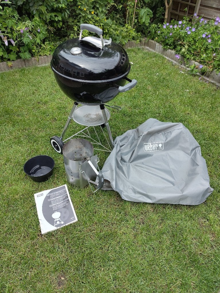Weber Original Kettle 47 cm barbecue, Tuin en Terras, Houtskoolbarbecues, Ophalen, Gebruikt, Weber, Met accessoires