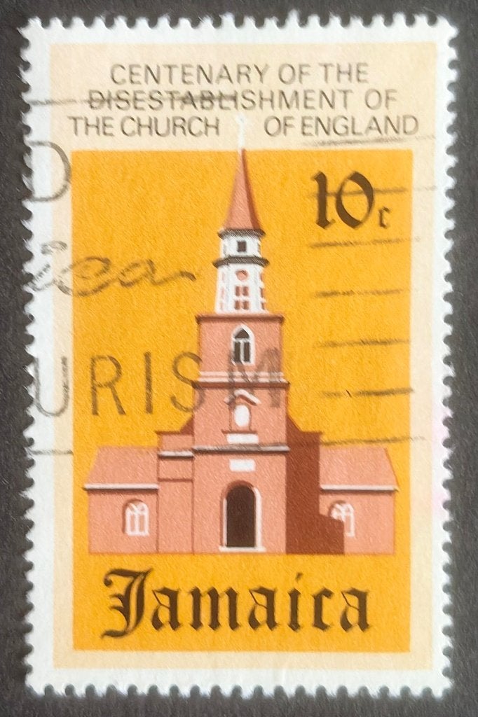 JAMAICA - Kerk te St. Jago de la Vega 1971, Verzenden, Gestempeld, Noord-Amerika