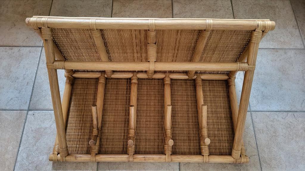 Rotan kapstok met 4 haken, Zo goed als nieuw, Minder dan 100 cm, Hout, Ophalen