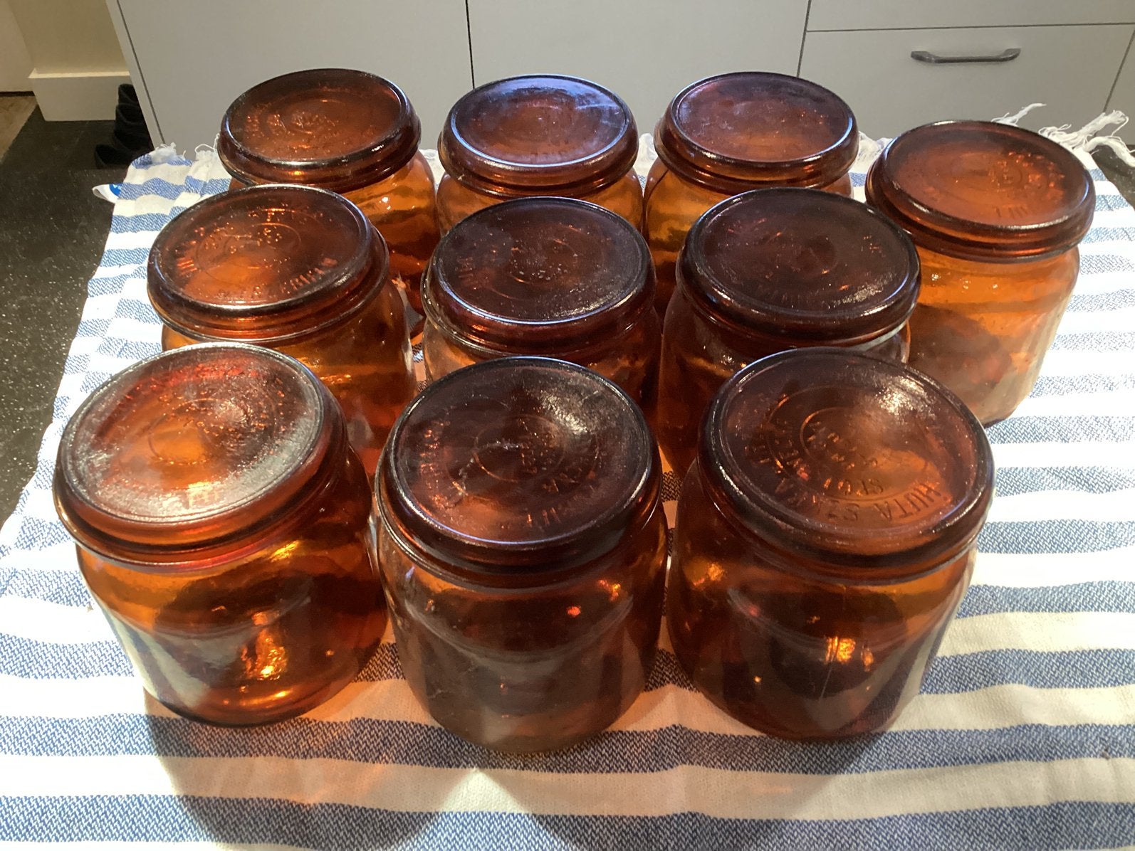 10 oude weck potten, Voorraadpot, Ophalen, Gebruikt, Glas
