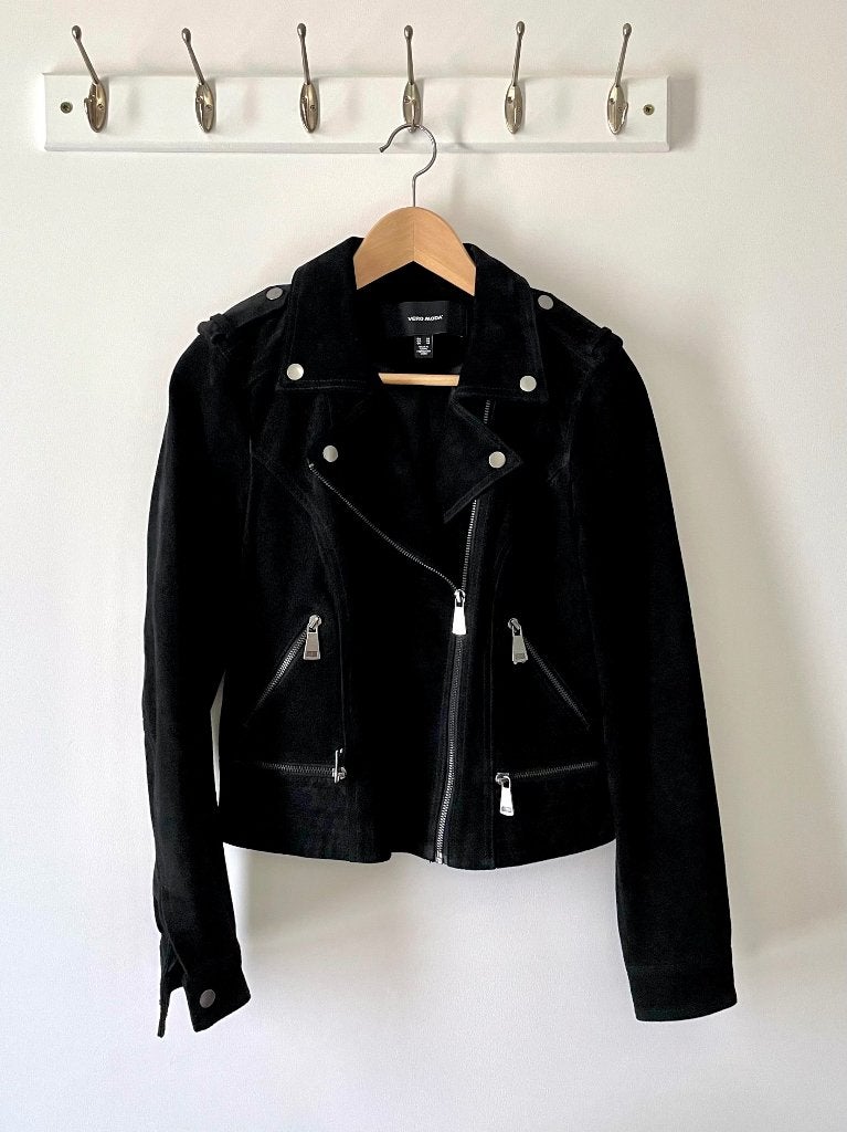 🖤 Vero Moda VMROYCE Suède Bikerjack - Maat M, Verzenden, Zo goed als nieuw