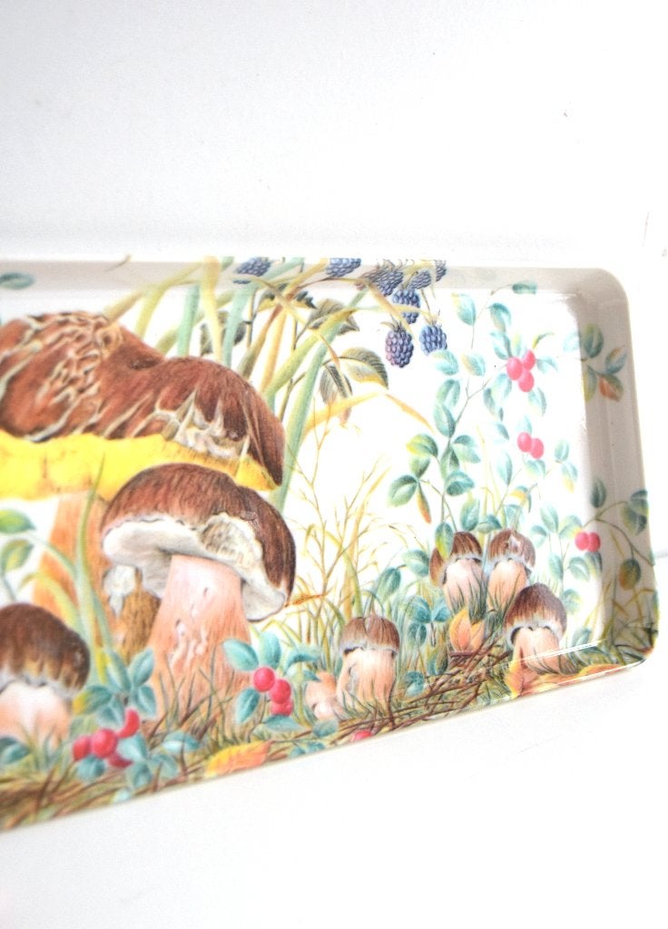 Mooi Vintage melamine Mebel Italy dienblad met paddestoelen, Ophalen of Verzenden